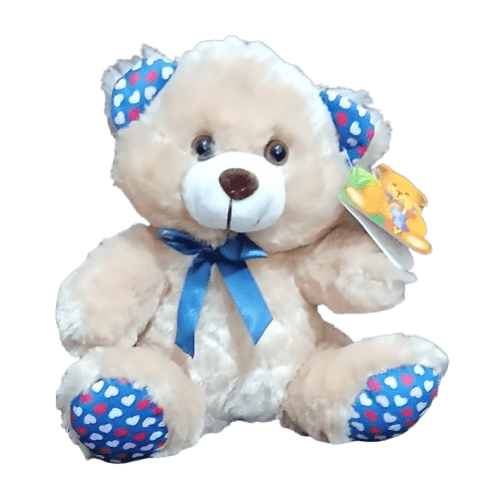 Urso Orelhinha Azul 20cm