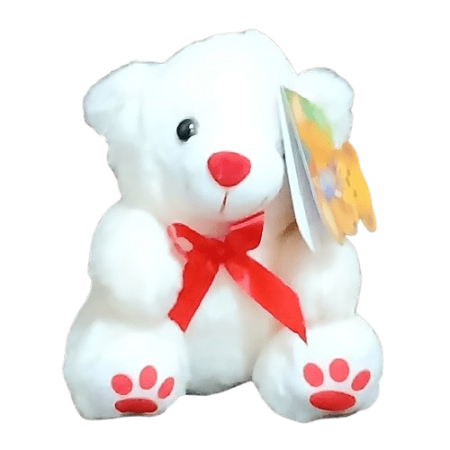 Urso Lacinho Branco 13cm