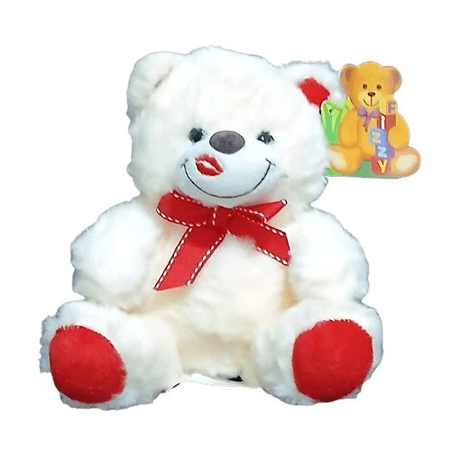 Urso Beijinho Creme 18cm